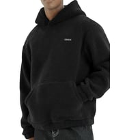 Genıus Store Erkek Kapüşonlu Polar Sherpa Kuzu Kumaş İçi Şardonlu Kapüşonlu Sweatshırt SHERPA-KAP (Siyah)