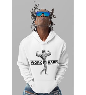 Tasarım Arnold Bodybuilding Fitness Sporcu Baskılı Unisex Oversize Hoodie