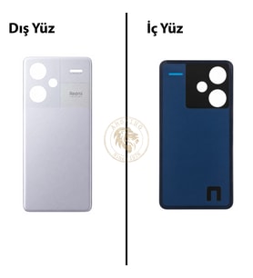 Xiaomi Redmi Note 13 Pro Plus 5G - Lenssiz Mistik Gümüş Arka Pil Kapağı Batarya Kapağı Back Cover