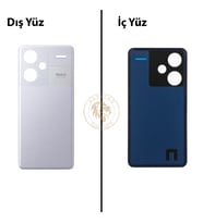 Xiaomi Redmi Note 13 Pro Plus 5G - Lenssiz Mistik Gümüş Arka Pil Kapağı Batarya Kapağı Back Cover
