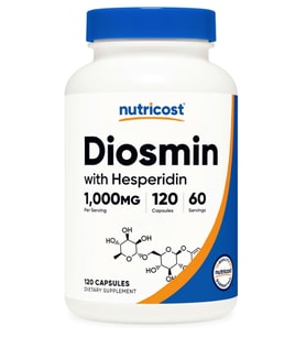 Nutricost Diosmin with Hesperidin (1000mg) 120 Capsules - Diosmin Complex, Vegan, GMO-Free, Gluten-Free, 60 Servings. (Renksiz)