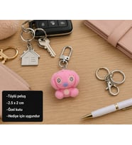 Pembe Peluş Charm Anahtarlık Sevimli Çanta ve Anahtar Aksesuarı Hediye Seçeneği