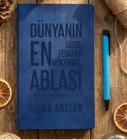 Kişiye Özel Ablaya Hediye Defter Doğum Günü Hediyesi (Mavi)