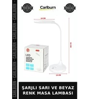 ŞARJLI SARI VE BEYAZ RENK MASA LAMBASI Ders Lambası