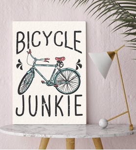BK Gift Bicycle Junkie Tasarımlı Kanvas Tablo-1