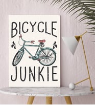 BK Gift Bicycle Junkie Tasarımlı Kanvas Tablo-1