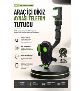 Dikiz Aynasına Takılan Ayarlanabilir Araç Telefon Tutucu