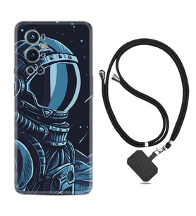 Tecno Spark 9 Pro Kılıf Resimli Boyun Askılı İpli Desenli Silikon Series Astro 1870