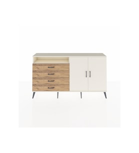 Arges Konsol 3 Raflı 4 Çekmeceli 2 Kapaklı 176x30x99 Aytaşı-Aytaşı/Çam