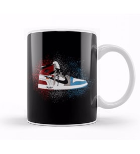 Air Jordan 1 Red White Blue Sporty Basketball Kupa Bardak Porselen