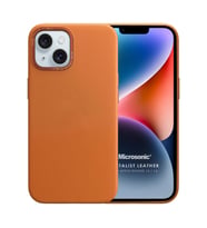 Microsonic Apple iPhone 13 Kılıf Metalist Leather Turuncu (Turuncu)