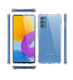 Coverzone Galaxy M52 ile uyumlu K?l?f Z-Nitro Anti Shock Silikon Kapak Kamera Korumal? Anti?ok Airbag K�?e Korumal? Silikon ?effaf K?l?f