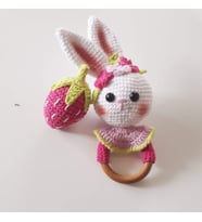 Çıngırak ve Vikvik Çilek Takımı Amigurumi Organik Oyuncak