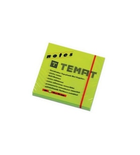 Temat Yapışkanlı Not Kağıt 50x75 MM Fosforlu Yeşil
