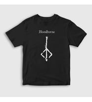 Presmono Unisex Çocuk Siyah Logo Bloodborne T-Shirt 549439tt