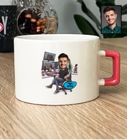 Kişiye Özel Karikatürlü Gamer Arkadaşa Hediye Lüks Fincan Doğum Günü Hediyesi