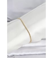 CM 14K Gold Renk Burgulu Zincir Model Kadın Bileklik - TJ-BB8288