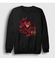 Presmono Unisex Siyah Alastor Hazbin Hotel Sweatshirt 437737tt