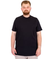 Mode XL Büyük Beden Erkek T-Shirt Bisiklet Yaka Dore U25034 Lacivert
