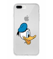 Apple iPhone 7 Plus Uyumlu Kapak Donald Duck Tasarımlı Şeffaf Silikon Kılıf