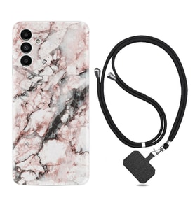 Samsung A23 A31 A32 A50 A51 A52 A53 A70 Kılıf Boyun Askılı Silikon Colorfull Marble 2 1389