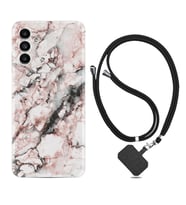Samsung A23 A31 A32 A50 A51 A52 A53 A70 Kılıf Boyun Askılı Silikon Colorfull Marble 2 1389