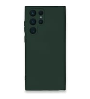 Samsung Galaxy S24 Ultra Kılıf Nano İçi Kadife Silikon - Koyu Yeşil