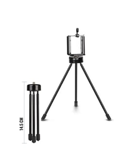 15 cm Metal Tripod Telefon Tutucu, Mini Kamera ve Selfie Çubuğu Stand