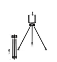 15 cm Metal Tripod Telefon Tutucu, Mini Kamera ve Selfie Çubuğu Stand