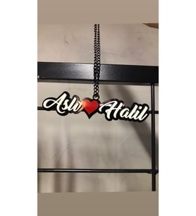 PLEKSİ OTOMOBİL DİKİZ AYNA SÜSÜ - ÇİFT LOVE