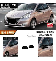 Drs Tuning Peugeot 208 Uyumlu (2012-2018) Batman Yarasa Ayna Kapağı (Piano Black)