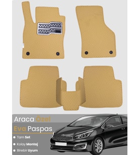 KİA CEED HATCHBACK (2012-2018) Uyumlu EVA Paspas Tam Set–Araca Özel,Kolay Montaj,Su Geçirmez