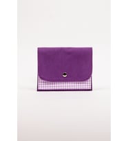 Kadın Cüzdanı – Kumaş, Çıtçıt Kapamalı (Mor)