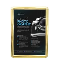 A4 Altın Görünümlü Alüminyum Çerçeve 50li Paket