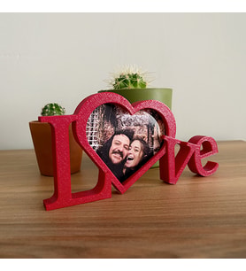 Kişiye Özel Love Temalı Masaüstü Fotoğraf Çerçevesi