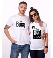 Tshirthane The Boss The Realboss Sevgili Kombinleri Tshirt Kombini (Tek Ürün Fiyatıdır.)