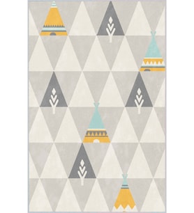 Eliana Home Baskılı, Yıkanabilir Kaymaz Taban Salon Halısı LNA1049 100x150 cm (Sarı)