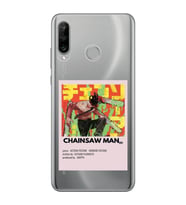 Huawei P30 Lite Uyumlu Chainsaw Man Anime Desenli Şeffaf Telefon Kılıfı