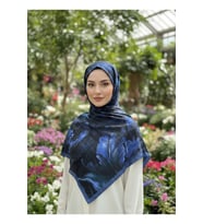 Müslüm, Floral Yaprak Desenli Bürümcük Şal – Zarif, Kaymaz, Terletmez ve Rahat Kullanım 75 x 200 cm