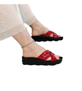 Pierre Cardin 7485 Kırmızı Rugan Bayan Terlik
