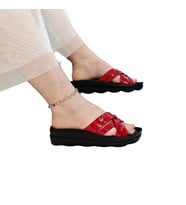 Pierre Cardin 7485 Kırmızı Rugan Bayan Terlik