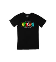 Be Strong Never Give UP Siyah Tişört