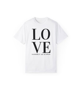Kişiye Özel İsim Baskılı Oversize T-Shirt (Beyaz)