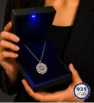925 Ayar Gümüş Altıgen Baget Kolye 100 Dilde Seni Seviyorum Altın Kaplama Zirkon Taşlı Kadın Kolye