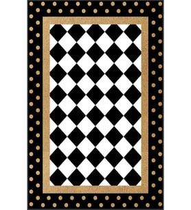 Eliana Home Baskılı, Yıkanabilir Kaymaz Taban Mutfak Halısı LNA2015 100x150 cm (Siyah)