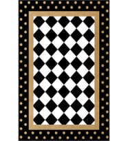Eliana Home Baskılı, Yıkanabilir Kaymaz Taban Mutfak Halısı LNA2015 100x150 cm (Siyah)