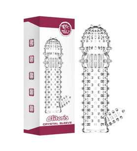 Pretty Love Criystal Sleeve Clitoris Delay Sleeve Süper Silikon Penis Kılıfı Prezervatif
