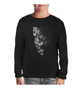 At 9 Siyah Çocuk Sweatshirt
