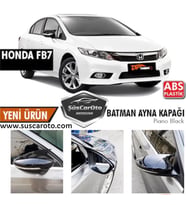 Honda Civic FB7 2012-2016 Batman Yarasa Ayna Kapağı Piano Black ABS Plastik
