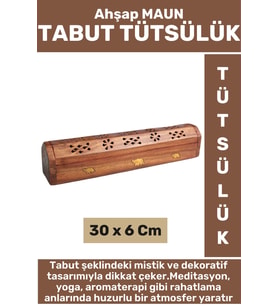 Premium Model Kaliteli Yoga Meditasyon Aromaterapi Chakra Pozitif Enerji Ahşap Maun TABUT Tütsülük